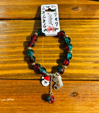 Love and Repeat Stretch Christmas Charm Bracelet Style 6