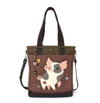 Chala Pig Pink Stripe Work Tote 837