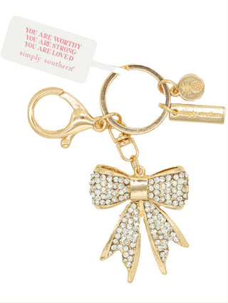 Simply Southern Bag Charm Bow Silver