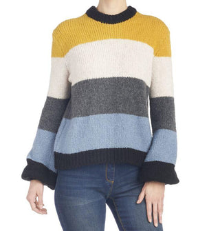 Coco + Carmen Jacqueline Stripe Sweater - Biscuit Stripe 2039033