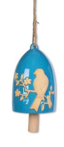 Ceramic Bird Chime Blue
