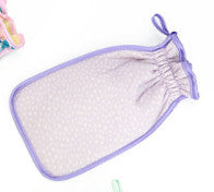 Lemon Lavender Exfoliator Mitt Purple Dots