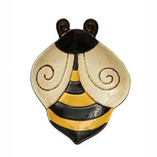 Hand Painted Stoneware Bee Plate