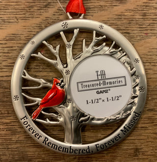 Cardinal Memorial Frame Ornament
