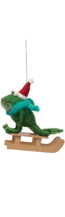 Felt Frog Ornament