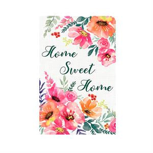 Pastels of Nature Burlap Garden Flag (Home Sweet Home)