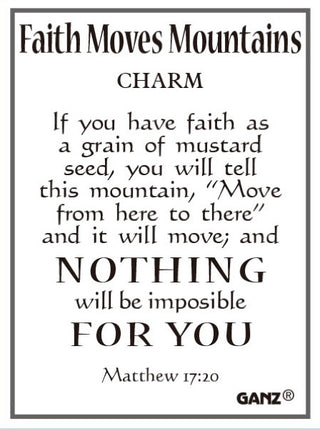 Ganz Faith Moves Mountains Charm
