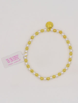 Simply Southern Gold Bracelet Pearl 10