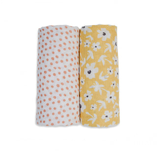 Lulujo Cotton Muslin Blankets Wild Flowers & Dots