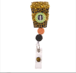 Simply Southern Badge Reel Brown Leopard