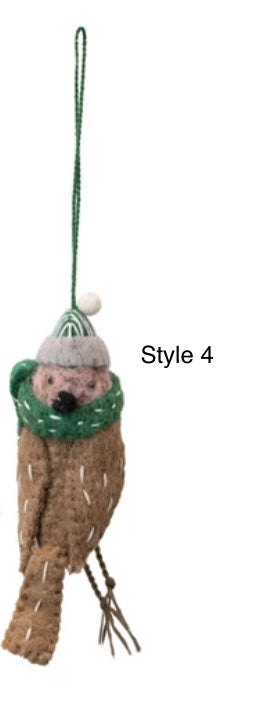 Wool Felt Bird Ornament