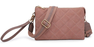Jen & Co Izzy Quilted Crossbody Mauve M2056