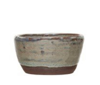 Stoneware Bowl w/Reactive Glaze