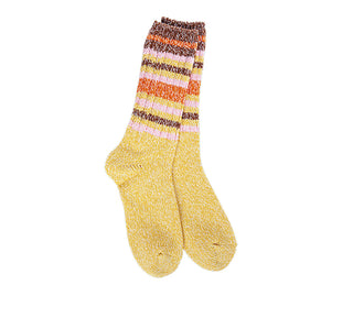 World’s Softest Socks Weekend Ragg Crew Honey Stripe