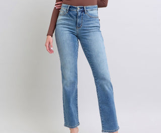 Judy Blue Vintage Light Wash Thermal Straight 82632