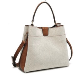 Jen & Co Tati Hobo Bag Canvas Tan M1951