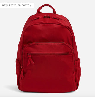 Vera Bradley Recycled Cotton Campus Backpacks Cardinal Red