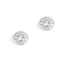 Whispers Silver Sunburst w/Stone Earrings WN004148