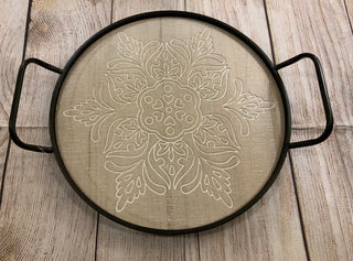 Decorative Tray w/Inlay Design