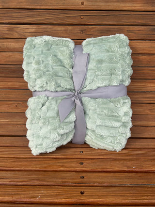 Fluffery Turtle Fleece Throw Blanket Light Green