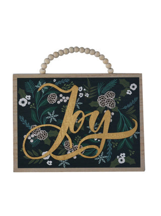 Festive Wood Holiday Print Wall Decor