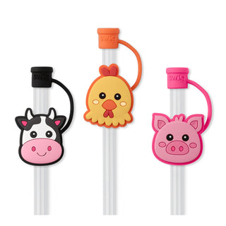 Swig Farm Animals Straw Topper Set