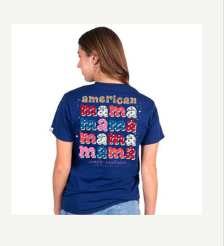 Simply Southern American Mama T-Shirt Midnight