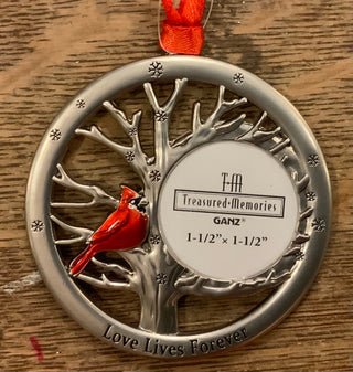 Cardinal Memorial Frame Ornament