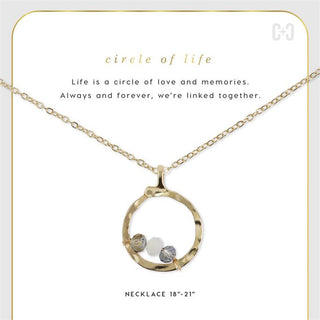 Coco+Carmen Circle of Life Necklace Gold/Blue