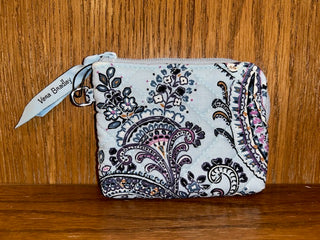 Vera Bradley Coin Purse Soft Sky Paisley