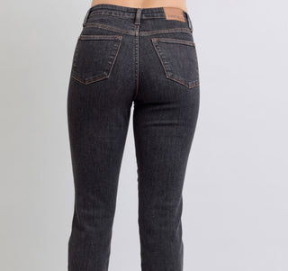 Judy Blue Mid Rise Tummy Control Slim Black 88902