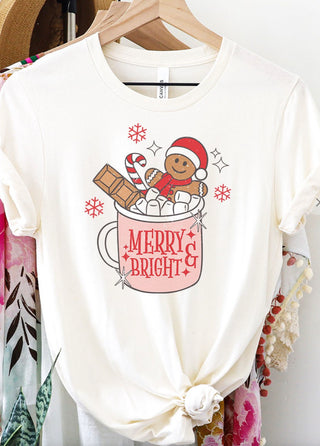 Kissed Apparel Merry & Bright Gingerbread Cup T-Shirt