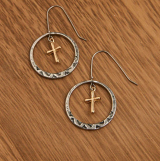 Howard's Wild Spirit Cross Charm Drop Earrings Multi