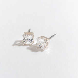 6mm Large Square Cubic Zirconia Ear Sense