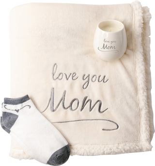 “Mom” Royal Plush Sherpa Lined Gift Set