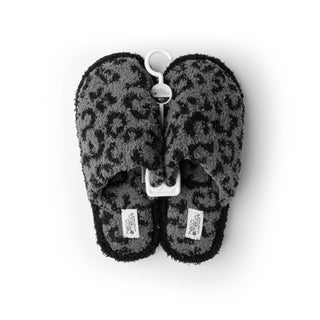 Hello Mello Cat Nap Slippers Gray Cheetah