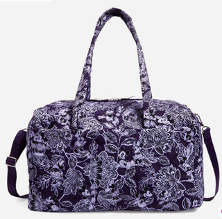 Vera Bradley Disney Large Travel Duffel Mickey & Minnie's Flirty Floral Tonal