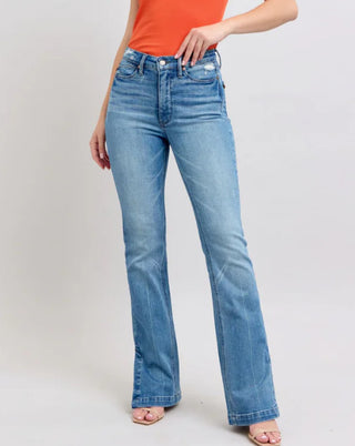 Judy Blue HW TC Vintage Wash Side Slit Slim Boot 88930