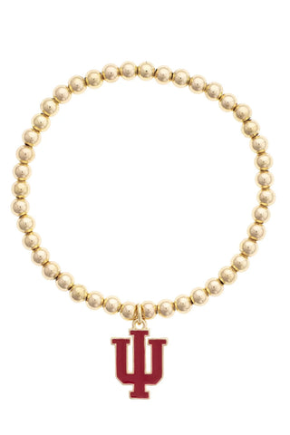 Canvas Style Indiana Hoosiers Ball Bead Stretch Bracelet