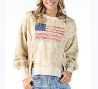 Simply Southern Pullover Washed Flag