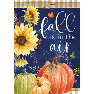 Navy Fall Garden Flag (Fall is in the Air)