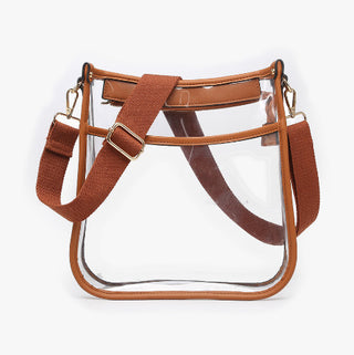 Jen & Co Posie Clear Crossbody Brown M2168