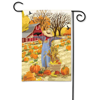Harvest Scarecrow Garden Flag