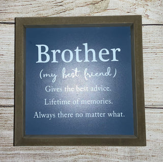 Brother Wood Block Sign