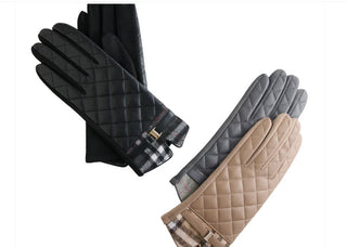 Howard's Vivi Plaid Trim Quilted Vegan Leather Glove Assortment
