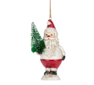 Frosty Santa Ornament w/Tree