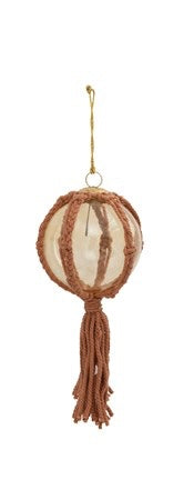 Macrame Glass Ball Ornament