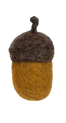 Brown Felt Wool Mini Acorn