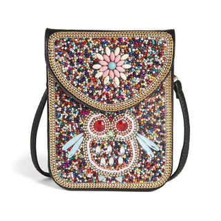 Coco + Carmen Artisan Beaded Crossbody Owl