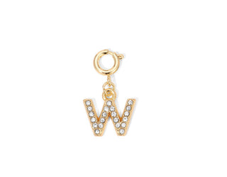 My Fun Colors Rhinestone Initial Gold W